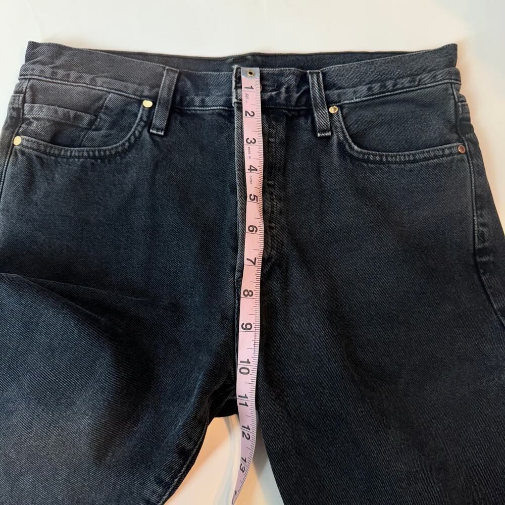Goldsign Low Slung Crop Jeans in Marled Black Cotton - Picture 9 of 11